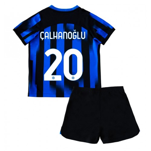 Inter Milan Hakan Calhanoglu #20 Domaci Dres za djecu 2023-24 Kratak Rukav (+ Kratke hlače)